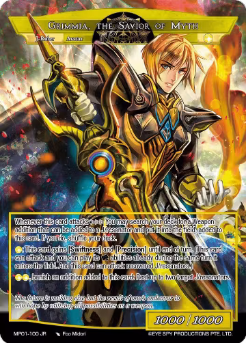 Pandora, the Weaver of Myth // Grimmia, the Savior of Myth (MP01-100 JR), Masterpiece "Pilgrim-Memories" — Force of Will card price