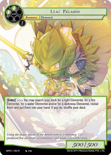 Leaf Paladin (MP01-150 R), Masterpiece "Pilgrim-Memories" — Force of Will card price