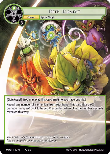 Fifth Element (MP01-149 N), Masterpiece "Pilgrim-Memories" — Force of Will card price