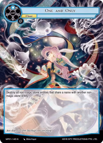 One and Only (MP01-145 N), Masterpiece "Pilgrim-Memories" — Force of Will card price
