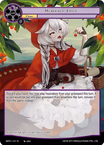 Heavenly Fruit (MP01-141 N), Masterpiece "Pilgrim-Memories" — Force of Will card price