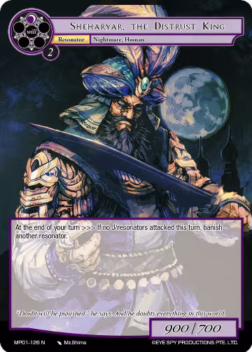 Sheharyar, the Distrust King (MP01-126 N), Masterpiece "Pilgrim-Memories" — Force of Will card price