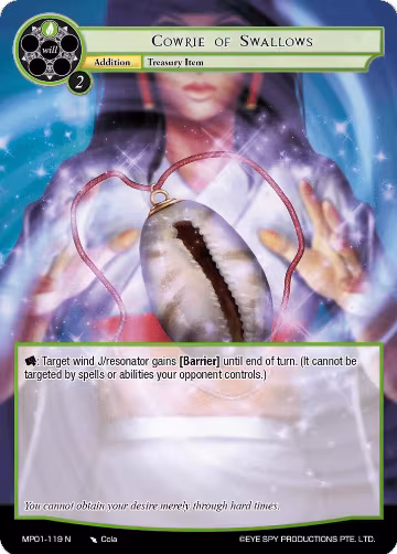 Cowrie of Swallows (MP01-119 N), Masterpiece "Pilgrim-Memories" — Force of Will card price