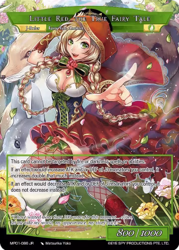 Crimson Girl in the Sky // Little Red, the True Fairy Tale (MP01-086 JR), Masterpiece "Pilgrim-Memories" — Force of Will card price