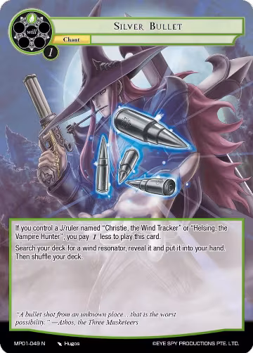 Silver Bullet (MP01-049 N), Masterpiece "Pilgrim-Memories" — Force of Will card price