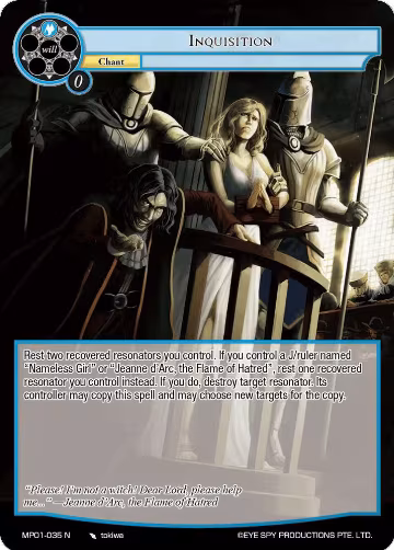 Inquisition (MP01-035 N), Masterpiece "Pilgrim-Memories" — Force of Will card price