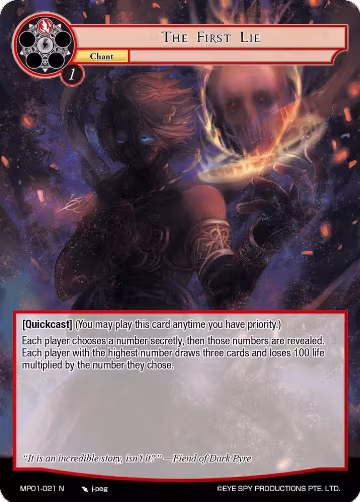 The First Lie (MP01-021 N), Masterpiece "Pilgrim-Memories" — Force of Will card price