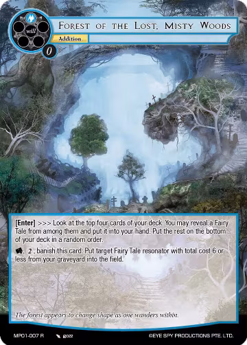 Forest of the Lost, Misty Woods (MP01-007 R), Masterpiece "Pilgrim-Memories" — Force of Will card price