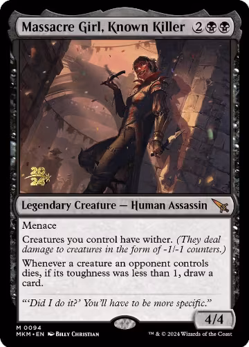 Massacre Girl, Known Killer (94), Prerelease Cards — Magic card price
