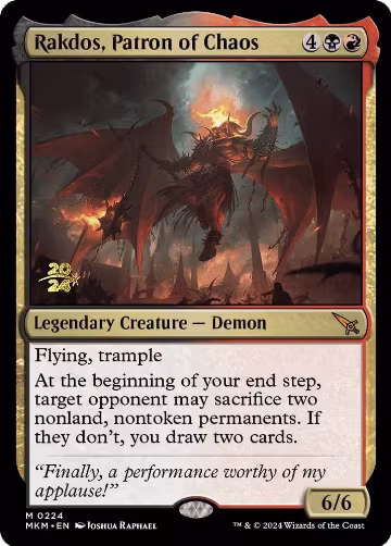 Rakdos, Patron of Chaos (224), Prerelease Cards — Magic card price
