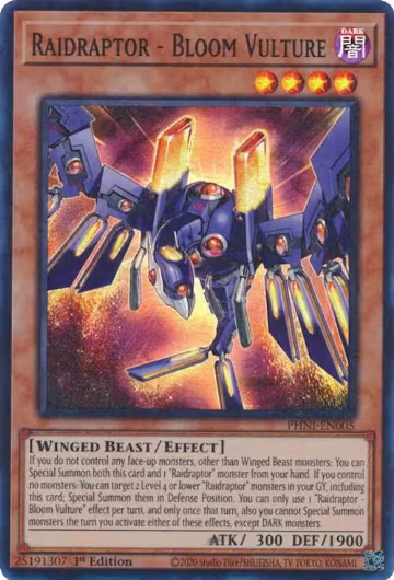 Raidraptor - Bloom Vulture (PHNI-EN005), Phantom Nightmare — Yu-Gi-Oh! card price
