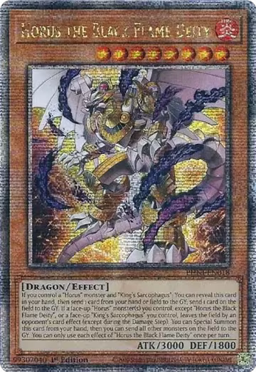 Horus the Black Flame Deity (Quarter Century Secret Rare) (PHNI-EN018), Phantom Nightmare — Yu-Gi-Oh! card price