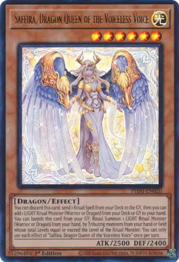 Saffira, Dragon Queen of the Voiceless Voice (PHNI-EN020), Phantom Nightmare — Yu-Gi-Oh! card price