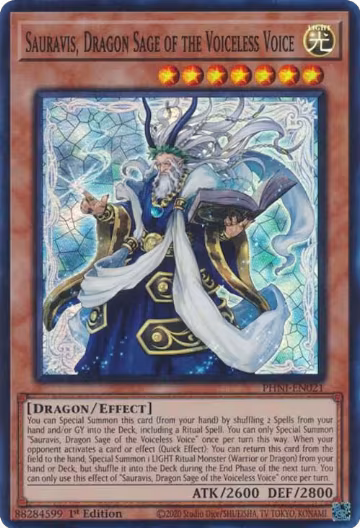 Sauravis, Dragon Sage of the Voiceless Voice (PHNI-EN021), Phantom Nightmare — Yu-Gi-Oh! card price