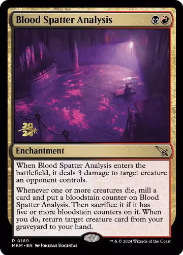 Blood Spatter Analysis (189), Prerelease Cards — Magic card price