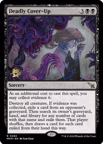 Deadly Cover-Up (83), Prerelease Cards — Magic card price