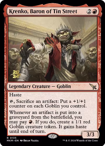 Krenko, Baron of Tin Street (135), Prerelease Cards — Magic card price