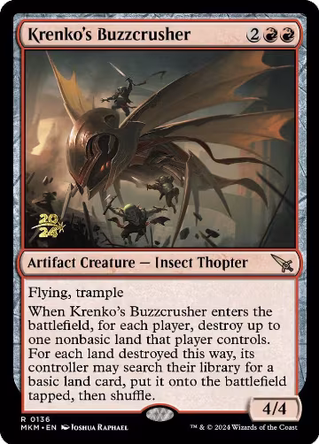 Krenko's Buzzcrusher (136), Prerelease Cards — Magic card price