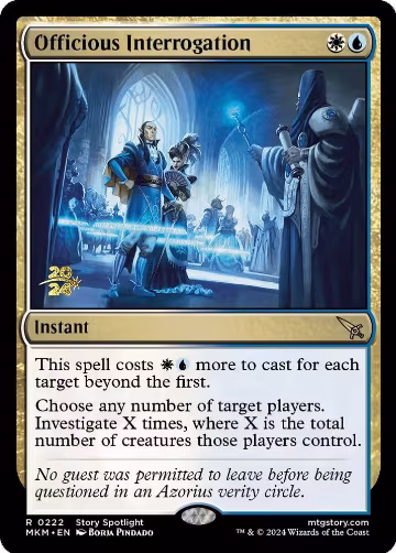 Officious Interrogation (222), Prerelease Cards — Magic card price