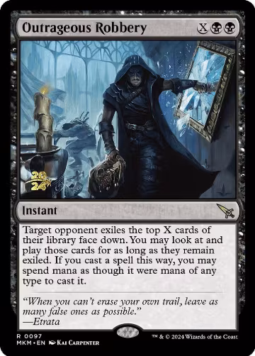 Outrageous Robbery (97), Prerelease Cards — Magic card price