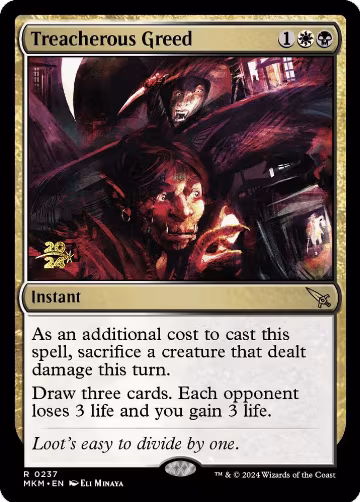 Treacherous Greed (237), Prerelease Cards — Magic card price