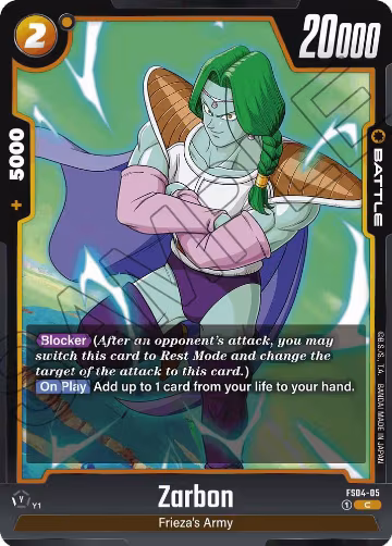 Zarbon (FS04-05), Starter Deck 4: Frieza — DB Fusion card price