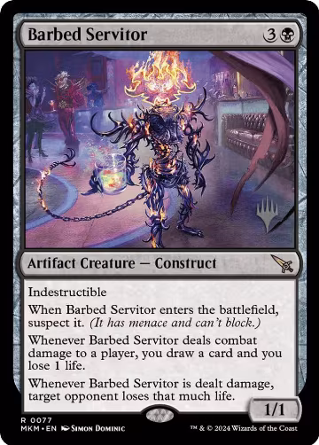 Barbed Servitor (77), Promo Pack: Murders at Karlov Manor — Magic card price
