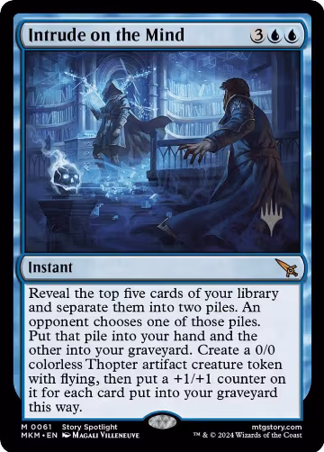 Intrude on the Mind (61), Promo Pack: Murders at Karlov Manor — Magic card price