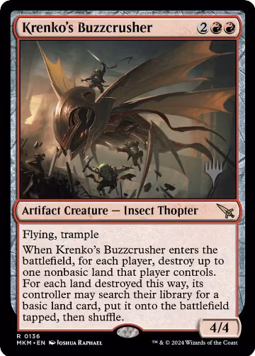Krenko's Buzzcrusher (136), Promo Pack: Murders at Karlov Manor — Magic card price