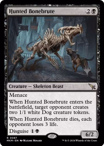Hunted Bonebrute (87), Promo Pack: Murders at Karlov Manor — Magic card price