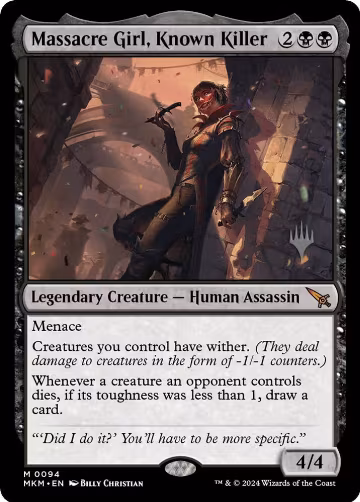 Massacre Girl, Known Killer (94), Promo Pack: Murders at Karlov Manor — Magic card price