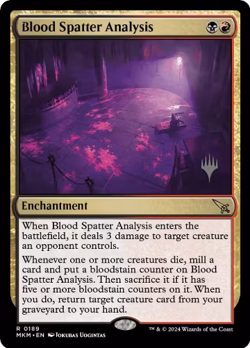 Blood Spatter Analysis (189), Promo Pack: Murders at Karlov Manor — Magic card price