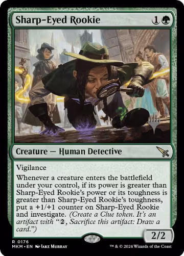Sharp-Eyed Rookie (176), Promo Pack: Murders at Karlov Manor — Magic card price