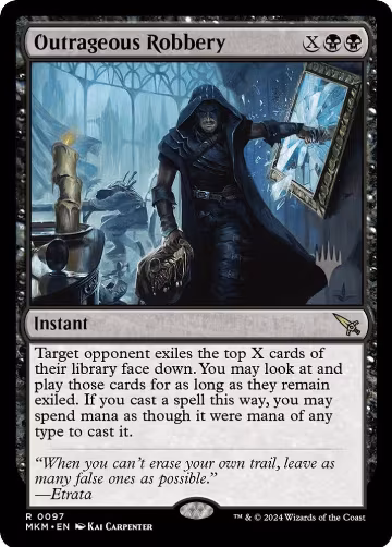 Outrageous Robbery (97), Promo Pack: Murders at Karlov Manor — Magic card price