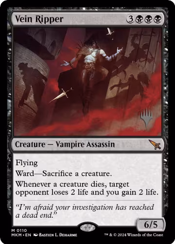 Vein Ripper (110), Promo Pack: Murders at Karlov Manor — Magic card price