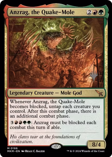 Anzrag, the Quake-Mole (186), Promo Pack: Murders at Karlov Manor — Magic card price