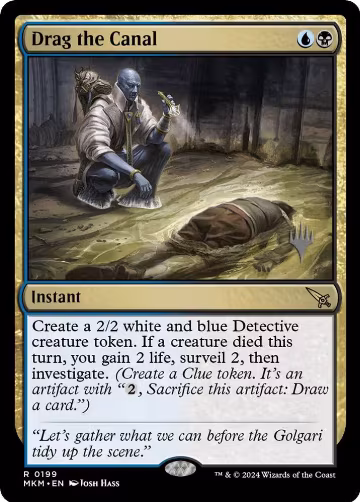 Drag the Canal (199), Promo Pack: Murders at Karlov Manor — Magic card price