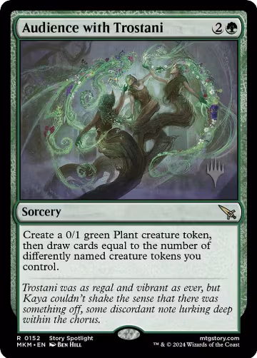 Audience with Trostani (152), Promo Pack: Murders at Karlov Manor — Magic card price