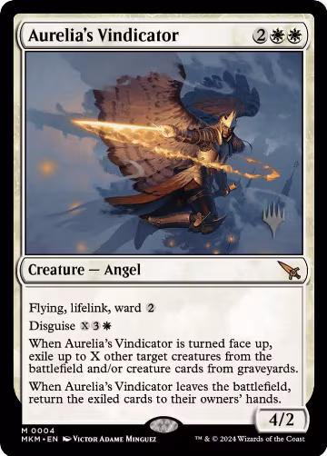 Aurelia's Vindicator (4), Promo Pack: Murders at Karlov Manor — Magic card price