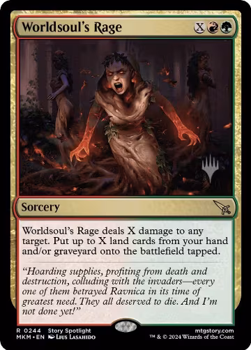 Worldsoul's Rage (244), Promo Pack: Murders at Karlov Manor — Magic card price