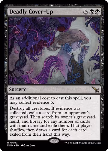 Deadly Cover-Up (83), Promo Pack: Murders at Karlov Manor — Magic card price