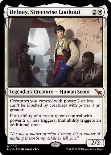 Delney, Streetwise Lookout (12), Promo Pack: Murders at Karlov Manor — Magic card price