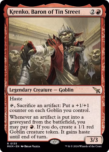 Krenko, Baron of Tin Street (135), Promo Pack: Murders at Karlov Manor — Magic card price