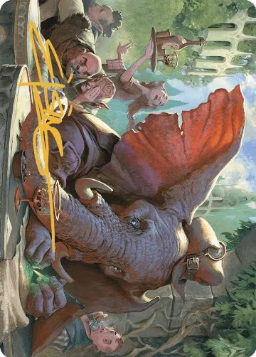 Loxodon Eavesdropper Art Card (Gold-Stamped Signature) (15), Art Series: Murders at Karlov Manor — Magic card price