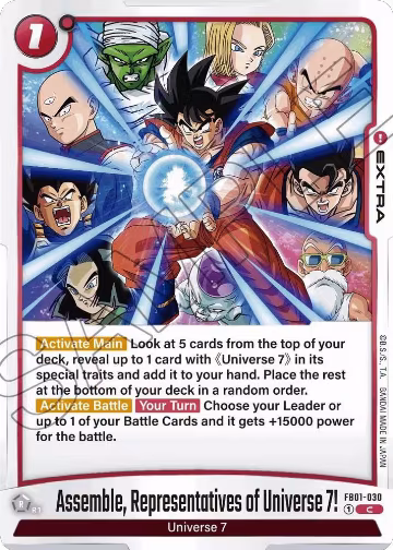 Assemble, Representatives of Universe 7! (FB01-030), Awakened Pulse — DB Fusion card price