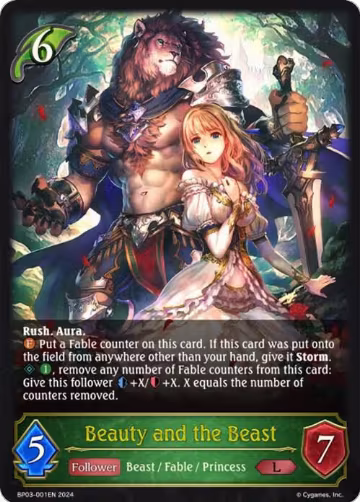 Beauty and the Beast (BP03-001EN), Flame of Laevateinn — Shadowverse card price