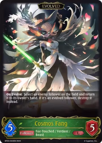 Cosmos Fang (Evolved) (BP03-003EN), Flame of Laevateinn — Shadowverse card price