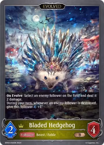 Bladed Hedgehog (Evolved) (BP03-032EN), Flame of Laevateinn — Shadowverse card price