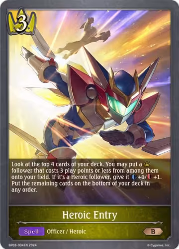 Heroic Entry (BP03-034EN), Flame of Laevateinn — Shadowverse card price
