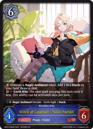 Witch of Calamity, Millie Parfait (BP03-036EN), Flame of Laevateinn — Shadowverse card price